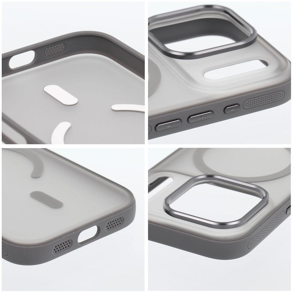 Zadní kryt FLEXLINE MAG COVER Case compatible with MagSafe pro Apple iPhone 16, šedá