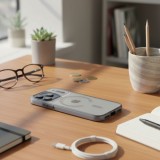 Zadní kryt FLEXLINE MAG COVER Case compatible with MagSafe pro Apple iPhone 16 Pro, šedá