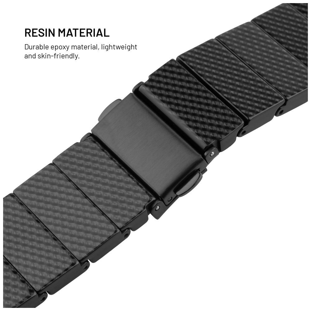 Resinový řemínek FIXED Resin Strap s Quick Release 22mm pro smartwatch, Carbon Black