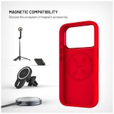 Zadní kryt FIXED MagFlow s podporou MagSafe pro Samsung Galaxy S26, červený