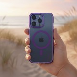 Case FRAME CLEAR HYBRID MAG COVER compatible with MagSafe for IPHONE 17 Pro purple