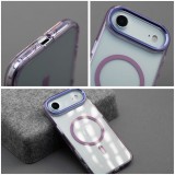 Case FRAME CLEAR HYBRID MAG COVER compatible with MagSafe for IPHONE 17 Pro purple