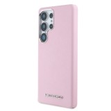 Karl Lagerfeld PU Saffiano Metal Logo and Frame Zadní Kryt pro Samsung Galaxy S25 Ultra Pink