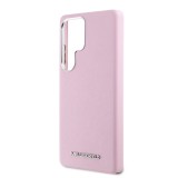 Karl Lagerfeld PU Saffiano Metal Logo and Frame Zadní Kryt pro Samsung Galaxy S25 Ultra Pink