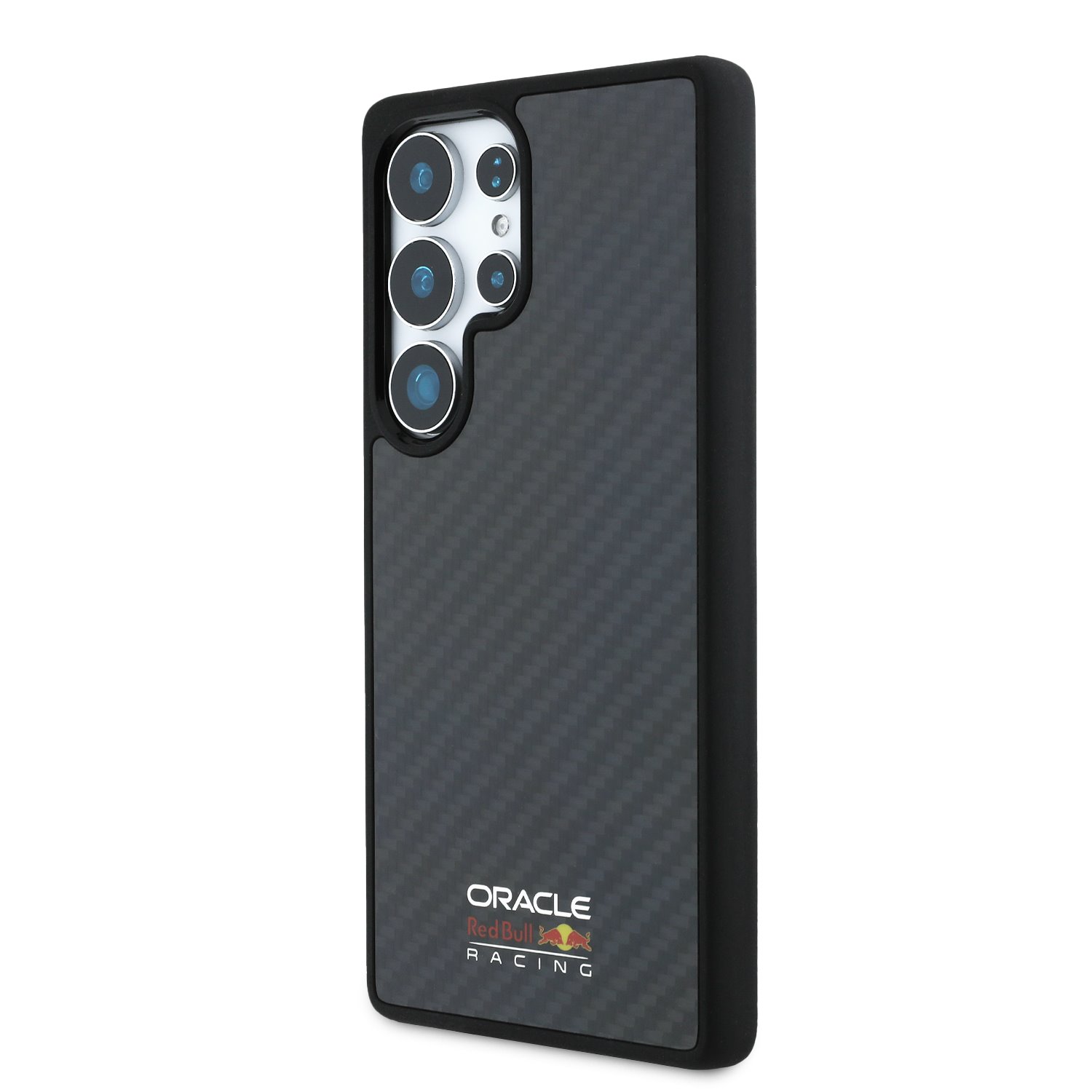 Red Bull Carbon Shiny Logo MagSafe Zadní Kryt pro Samsung Galaxy S25 Ultra Black