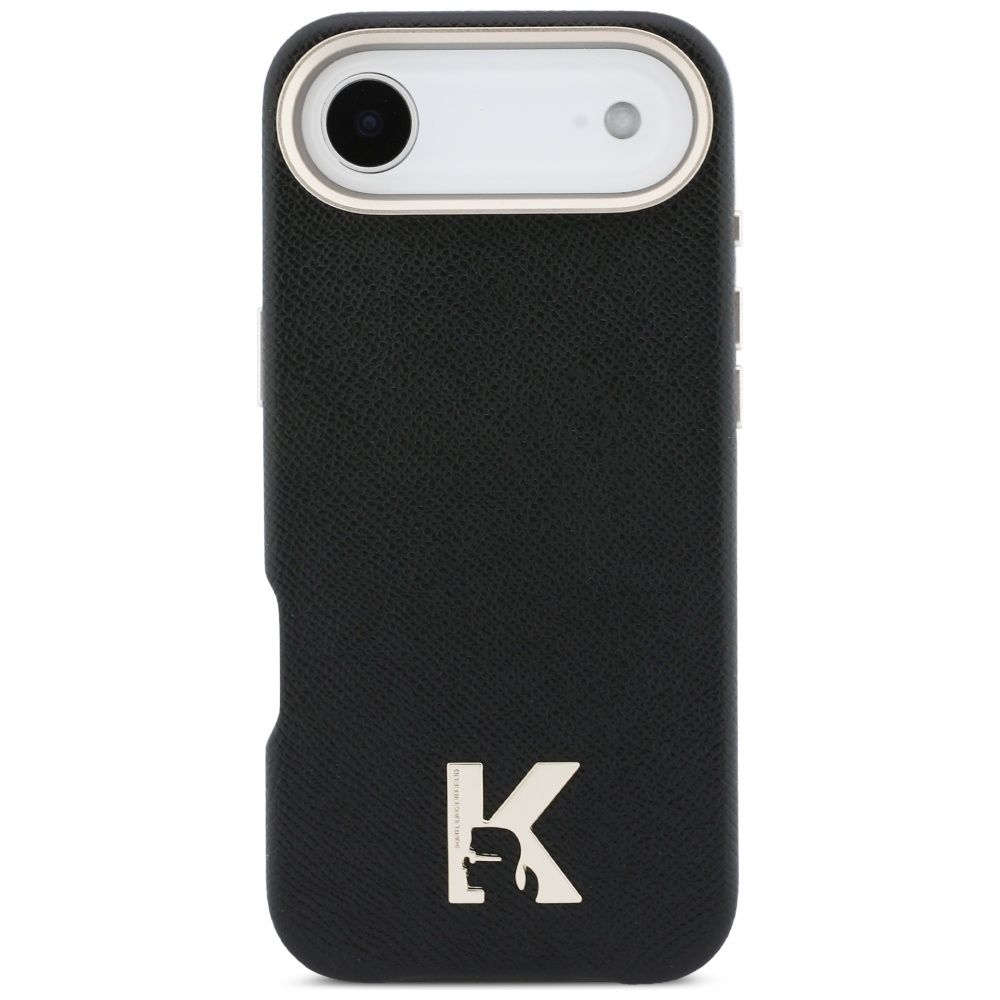 KARL LAGERFELD case for IPHONE 17 Air compatible with MagSafe KLHMP17M5PGFKHGK (PU FW W/ KHead Logo) black