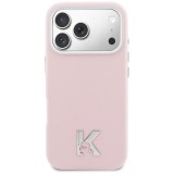 KARL LAGERFELD case for IPHONE 17 Pro Max compatible with MagSafe KLHMP17X5PGFKHGP (PU FW W/ KHead Logo) pink