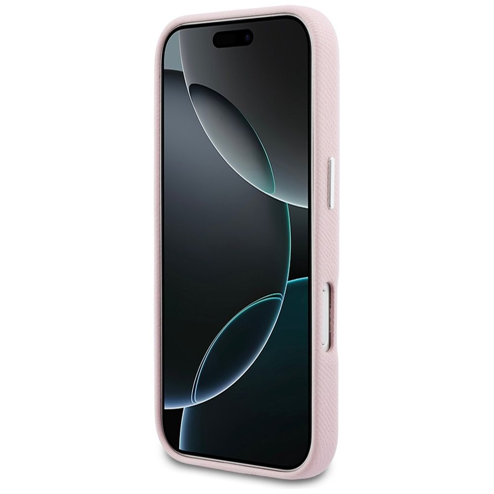 KARL LAGERFELD case for IPHONE 17 Pro Max compatible with MagSafe KLHMP17X5PGFKHGP (PU FW W/ KHead Logo) pink