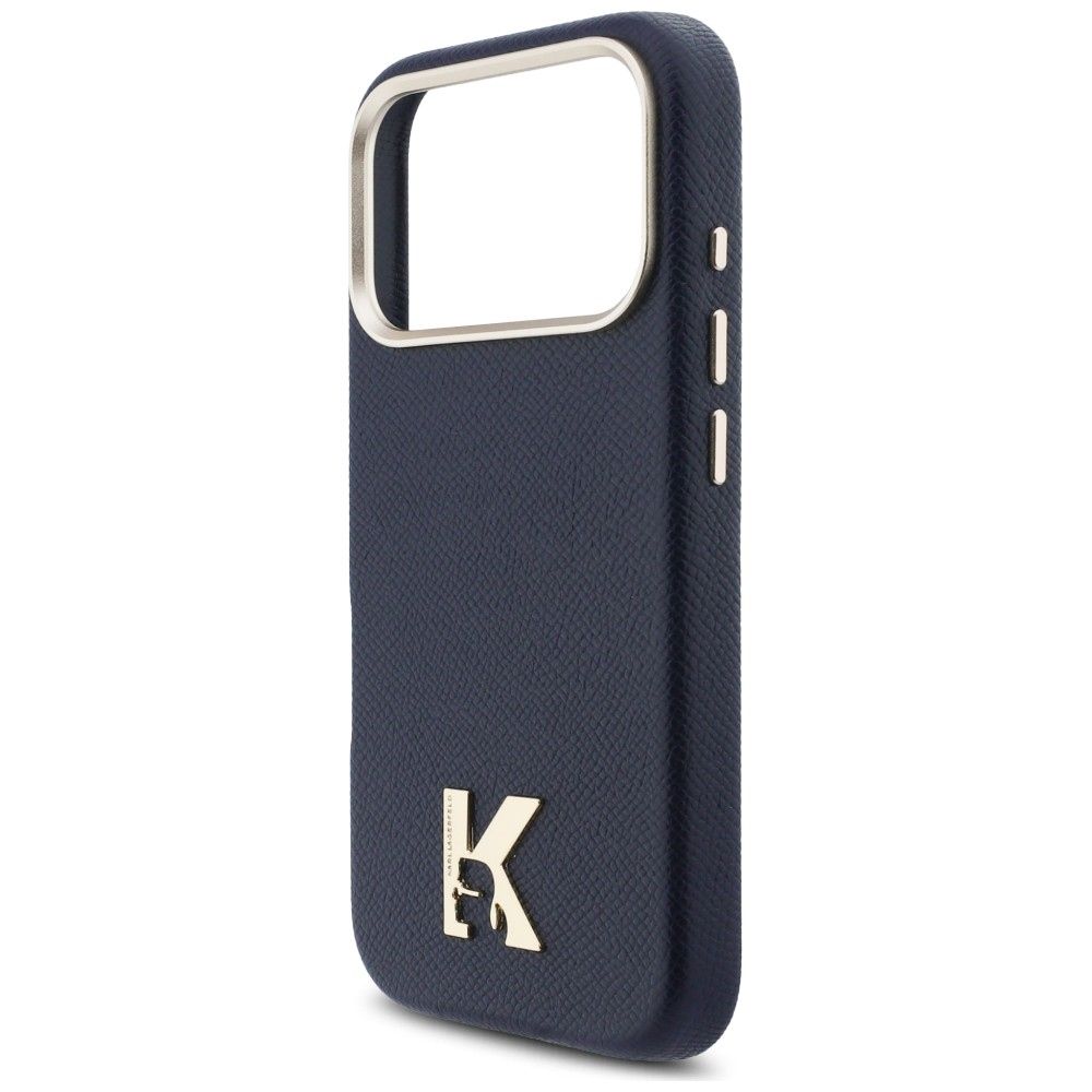KARL LAGERFELD case for IPHONE 17 Pro compatible with MagSafe KLHMP17L5PGFKHGB (PU FW W/ KHead Logo) blue