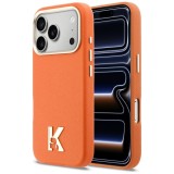KARL LAGERFELD case for IPHONE 17 Pro Max compatible with MagSafe KLHMP17X5PGFKHGO (PU FW W/ KHead Logo) orange