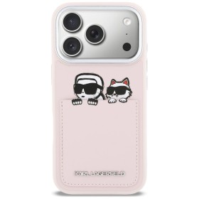 Zadní kryt Karl Lagerfeld Karl & Choupette Print & Pocket case Pro Apple iPhone 17 Pro Max KLHCP17X6PCSPKCP, pink