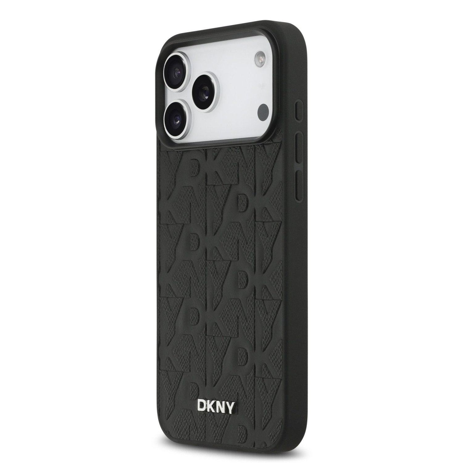 DKNY PU Leather Grid Pattern Magsafe Zadní Kryt pro iPhone 17 Pro Max Black