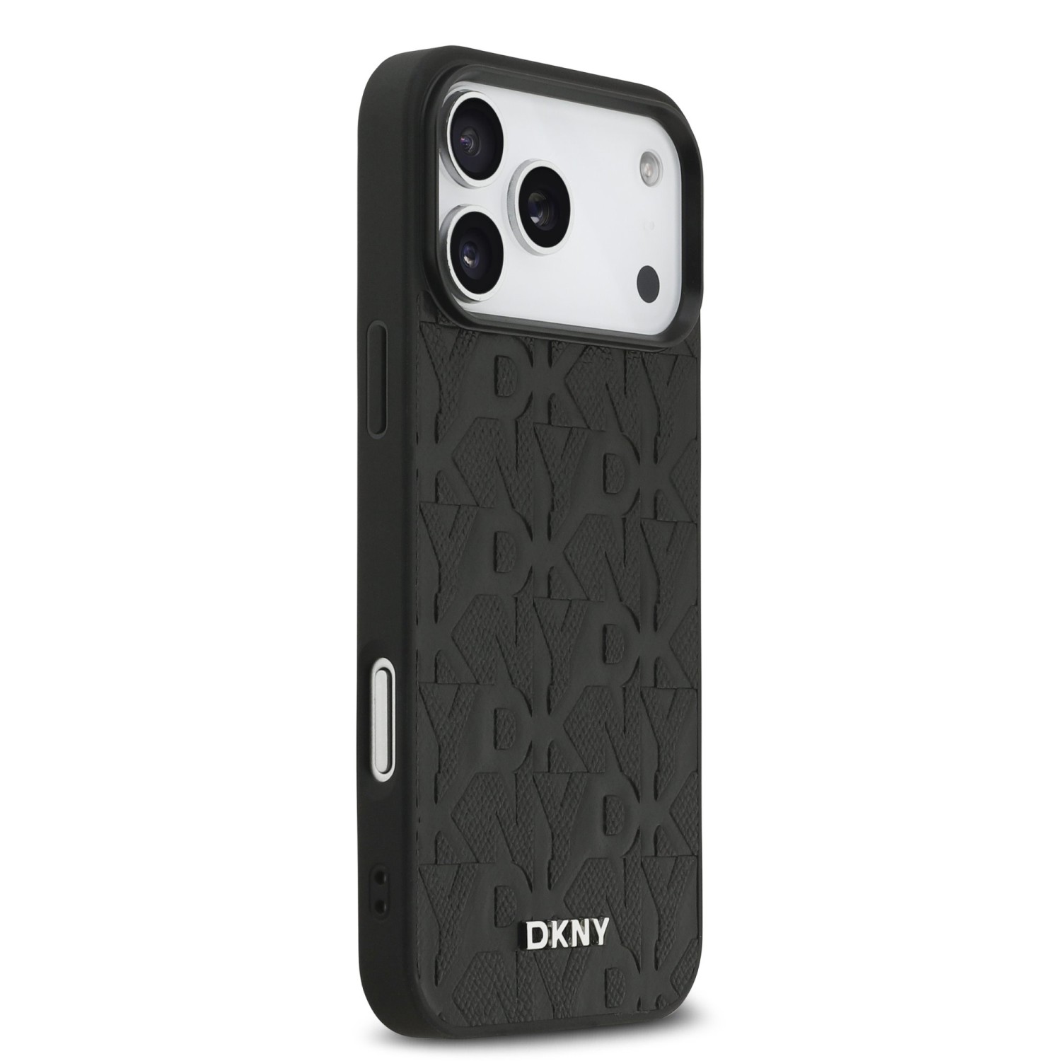 DKNY PU Leather Grid Pattern Magsafe Zadní Kryt pro iPhone 17 Pro Max Black