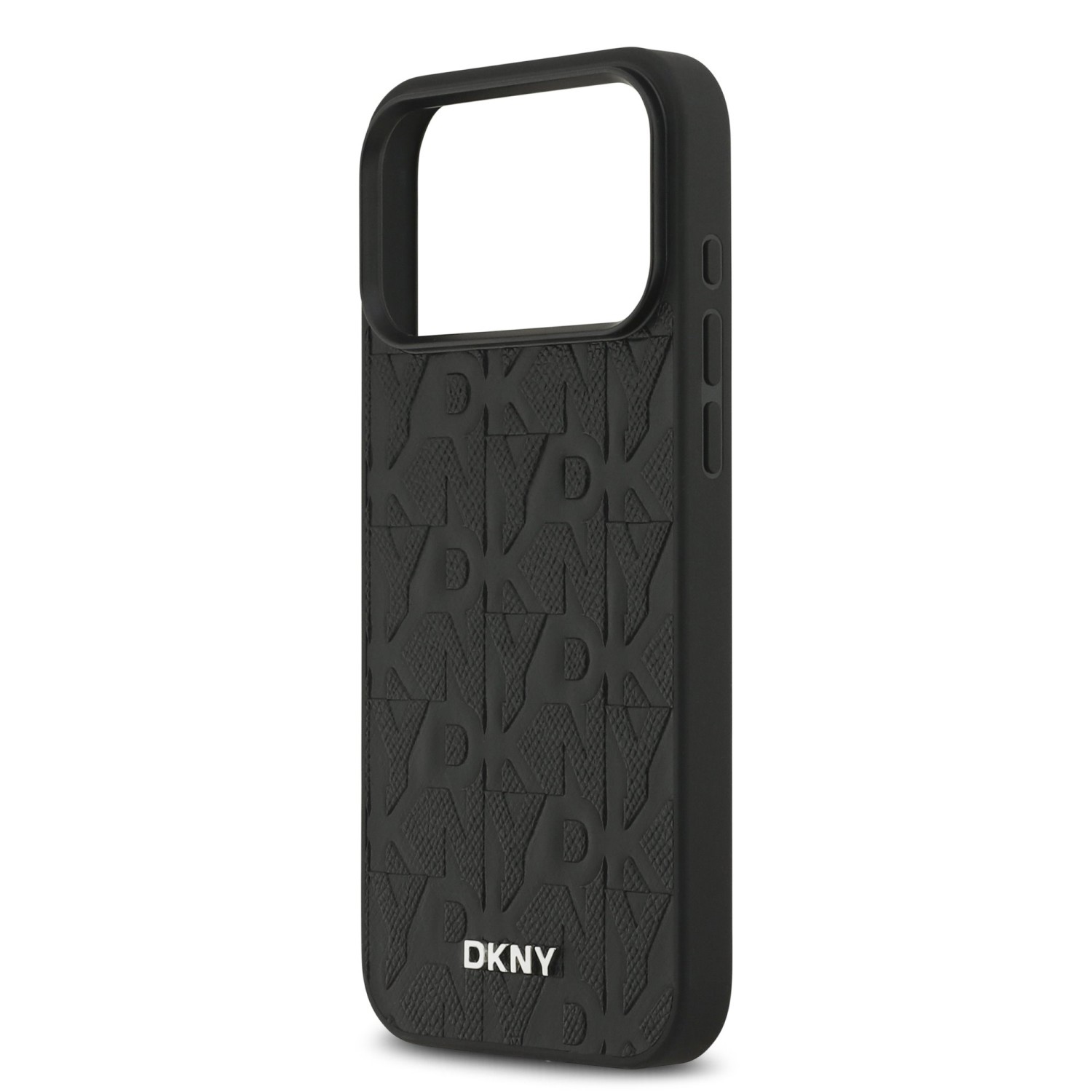 DKNY PU Leather Grid Pattern Magsafe Zadní Kryt pro iPhone 17 Pro Max Black