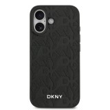 DKNY PU Leather Grid Pattern Magsafe Zadní Kryt pro iPhone 17 Black
