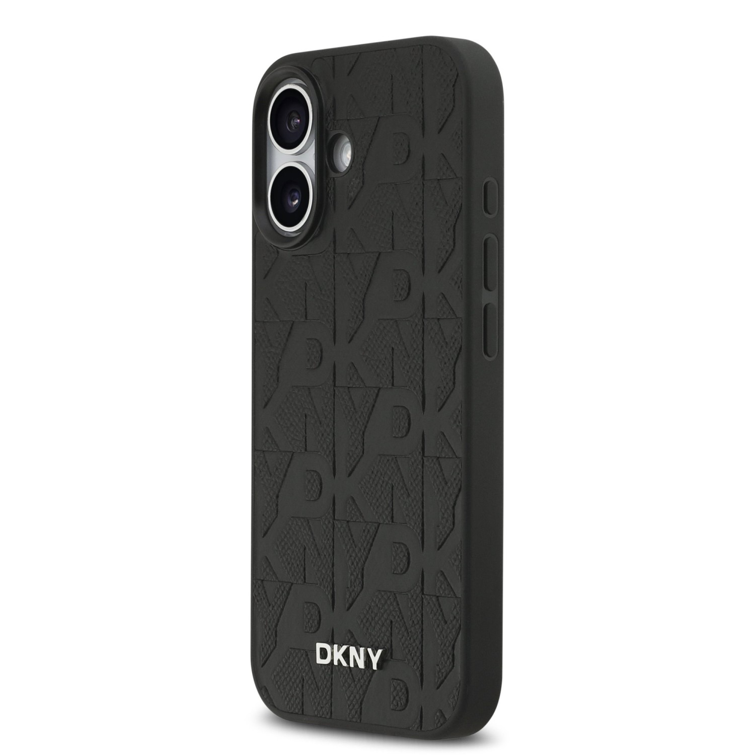 DKNY PU Leather Grid Pattern Magsafe Zadní Kryt pro iPhone 17 Black