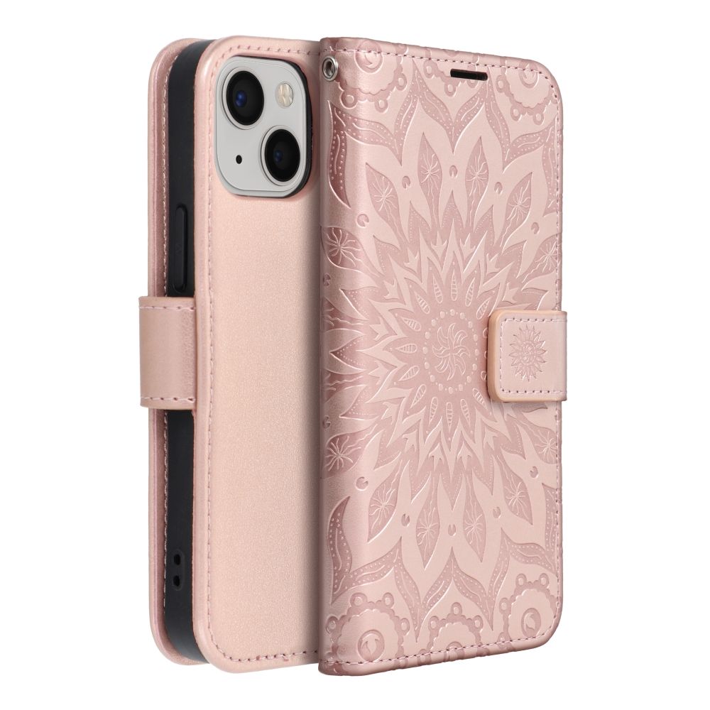 Flipové pouzdro MEZZO Book case pro Xiaomi Redmi Note 15 Pro+ 5G, mandala rose gold
