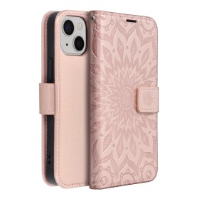 Flipové pouzdro MEZZO Book case pro Xiaomi Redmi Note 15 Pro 5G, mandala rose gold