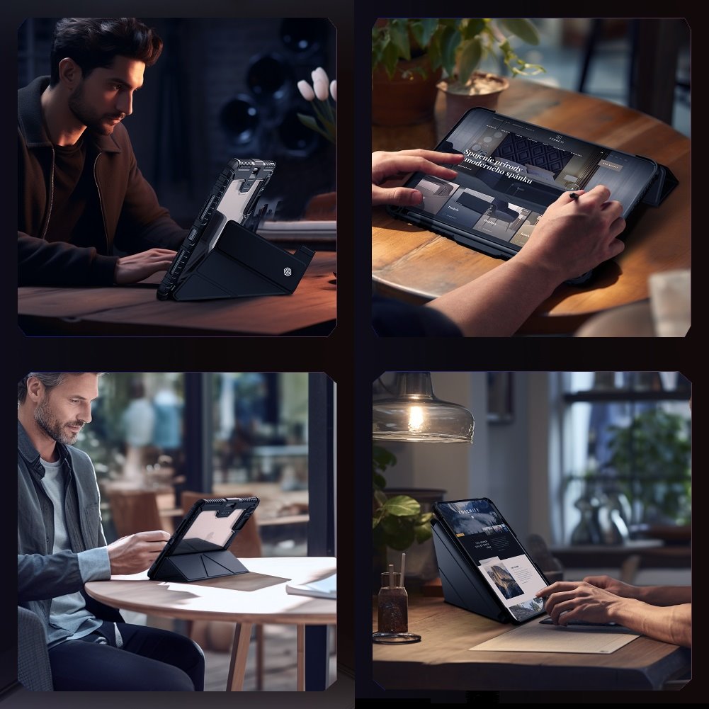 Nillkin Bumper PRO Protective Stand Case Multi-angle pro iPad Pro 11 2024 Black