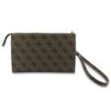 Guess PU 4G Metal Logo Taška na Telefon Brown