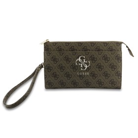 Taška na telefon Guess PU 4G Metal Logo, hnědá