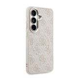 Guess PU Leather 4G Gold Frame Magnetic Zadní Kryt pro Samsung Galaxy S26 Pink