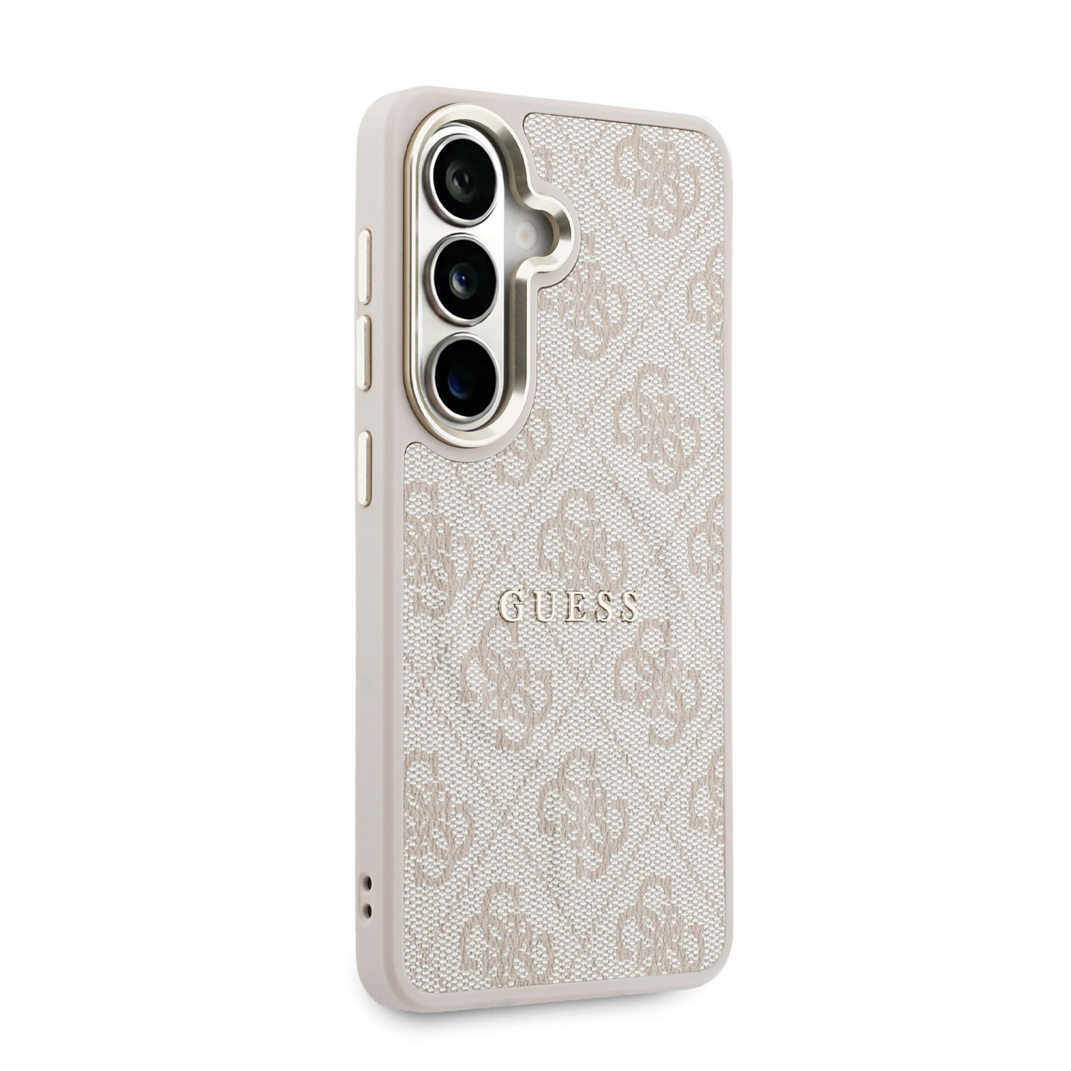 Guess PU Leather 4G Gold Frame Magnetic Zadní Kryt pro Samsung Galaxy S26 Pink