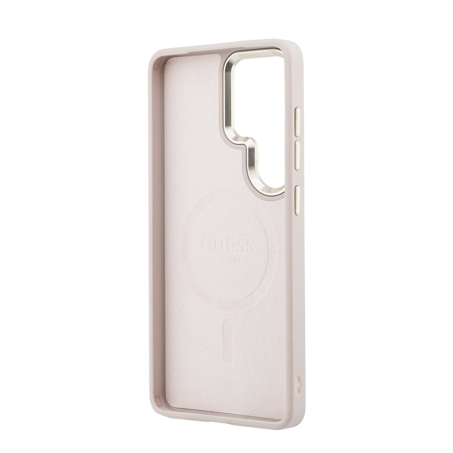 Guess PU Leather 4G Gold Frame Magnetic Zadní Kryt pro Samsung Galaxy S26 Ultra Pink