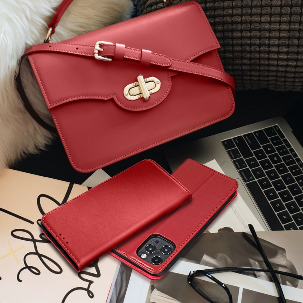 SMART PRO Book leather case for XIAOMI Redmi Note 15 PRO 5G claret