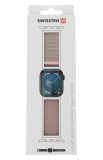 Swissten řemínek pro Apple Watch nylonový 42 / 44 / 45 / 49 mm, růžovo - zlatá (se sponou)
