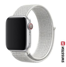 Swissten řemínek pro Apple Watch nylonový 42 / 44 / 45 / 49 mm, bílá