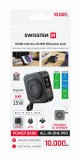SWISSTEN  POWER BANK ALL-IN-ONE PRO S VÝMĚNNÝMI VIDLICEMI (USA, EU, UK) 10000 mAh 20W ČERNÁ