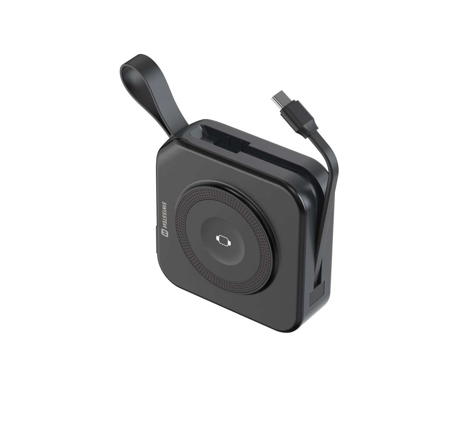 SWISSTEN  POWER BANK ALL-IN-ONE PRO S VÝMĚNNÝMI VIDLICEMI (USA, EU, UK) 10000 mAh 20W ČERNÁ