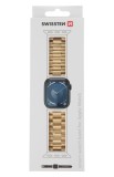 Swissten řemínek pro Apple Watch kovový 42 / 44 / 45 / 49 mm, zlatá