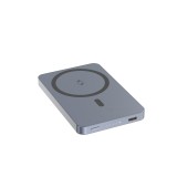 SWISSTEN POWER BANK FUSION 5000 mAh S NABÍJENÍM APPLE WATCH (kompatibilní s MagSafe) STŘÍBRNÁ