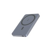 SWISSTEN POWER BANK FUSION 5000 mAh S NABÍJENÍM APPLE WATCH (kompatibilní s MagSafe) STŘÍBRNÁ