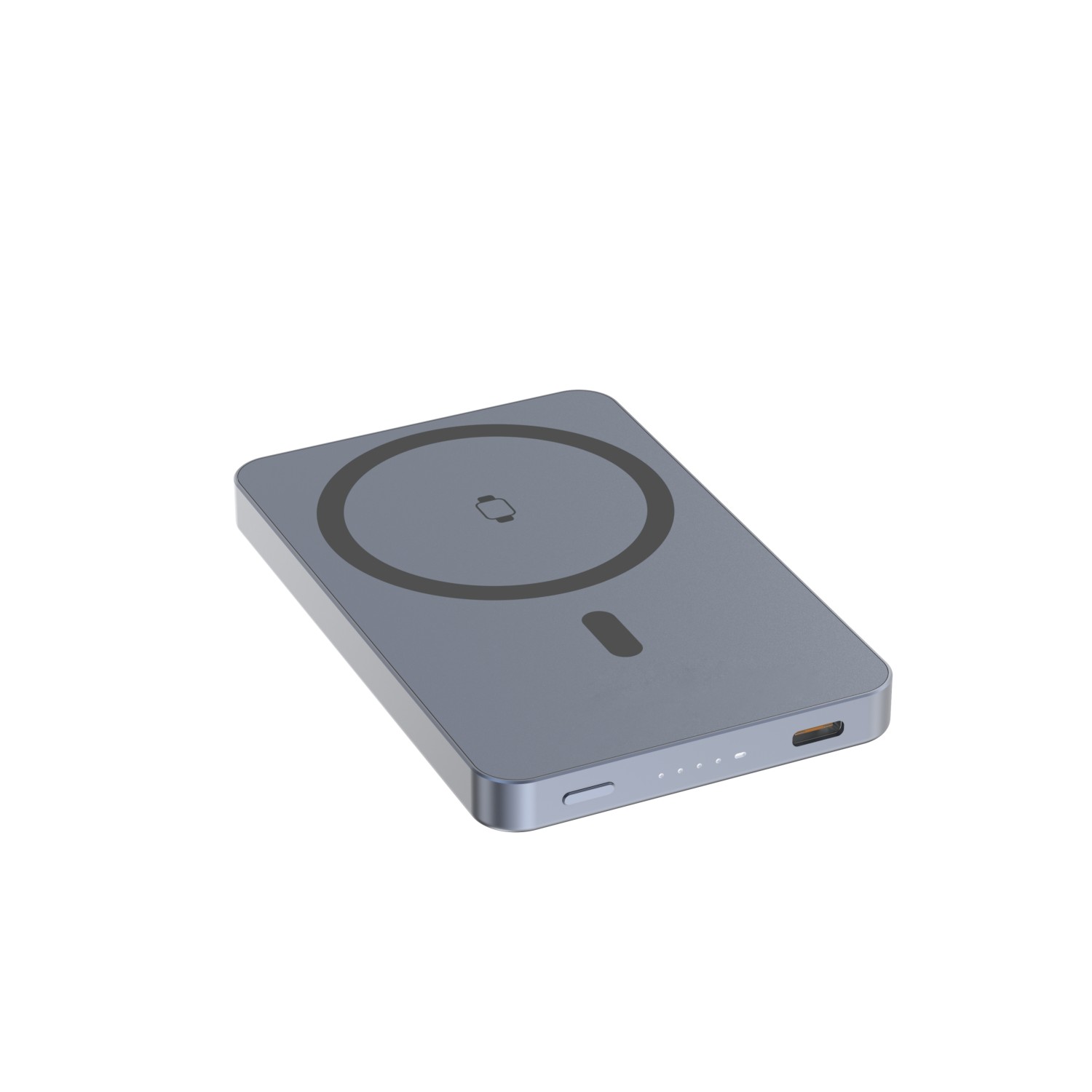 SWISSTEN POWER BANK FUSION 5000 mAh S NABÍJENÍM APPLE WATCH (kompatibilní s MagSafe) STŘÍBRNÁ