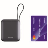 SWISSTEN POWER BANK SPACE 10000 mAh, 35W S INTEGROVANÝM KABELEM USB-C STŘÍBRNÁ