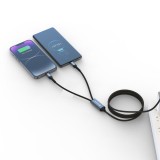 Nabíjecí kabel Swissten 2v1 100w USB-C / 2x USB-C 1,5m černá