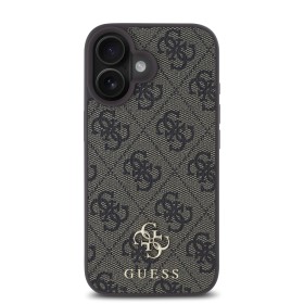 Zadní kryt Guess PU 4G Small Metal Logo MagSafe pro Apple iPhone 16 Plus, hnědá