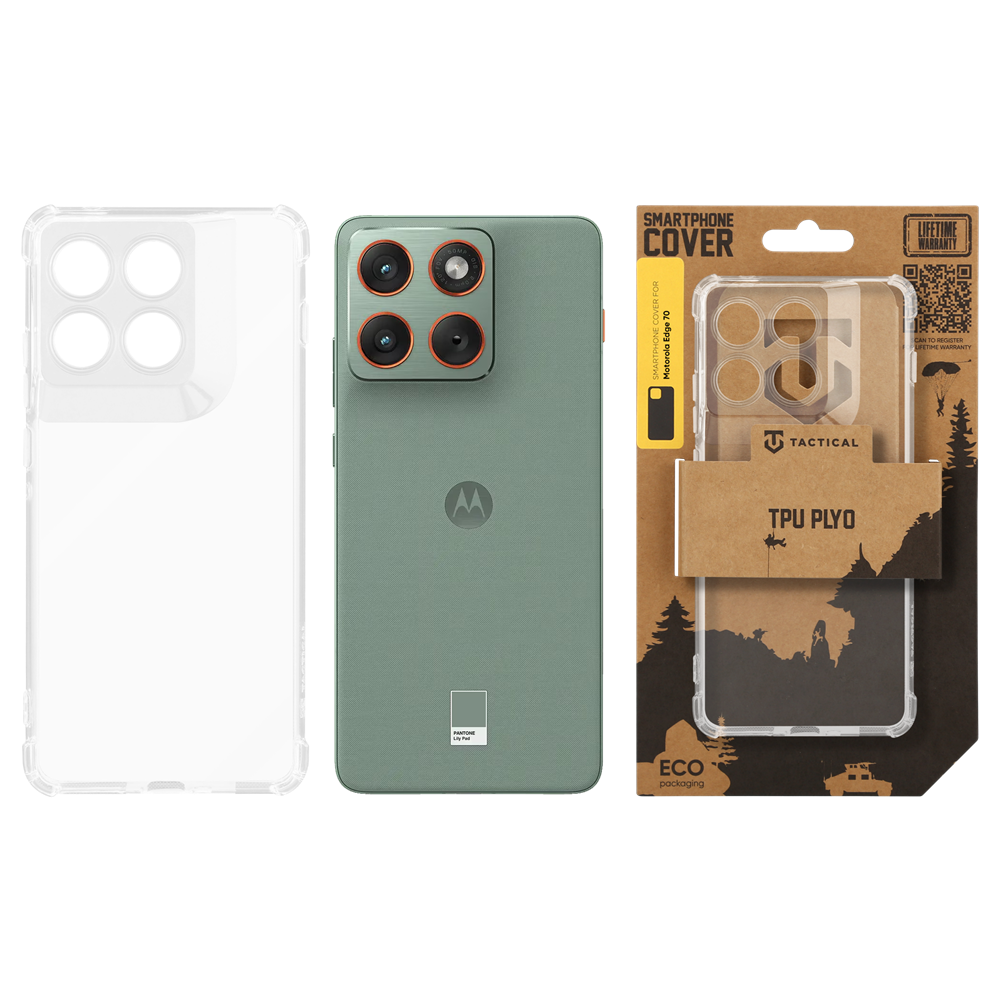 Tactical TPU Plyo Kryt pro Motorola Edge 70 Transparent