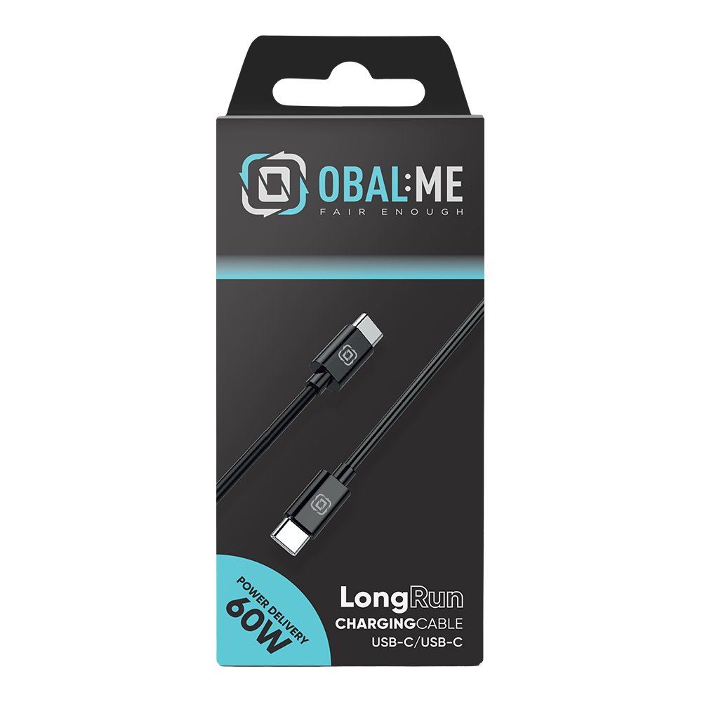 OBAL:ME LongRun USB-C/USB-C kabel 60W 1m Black