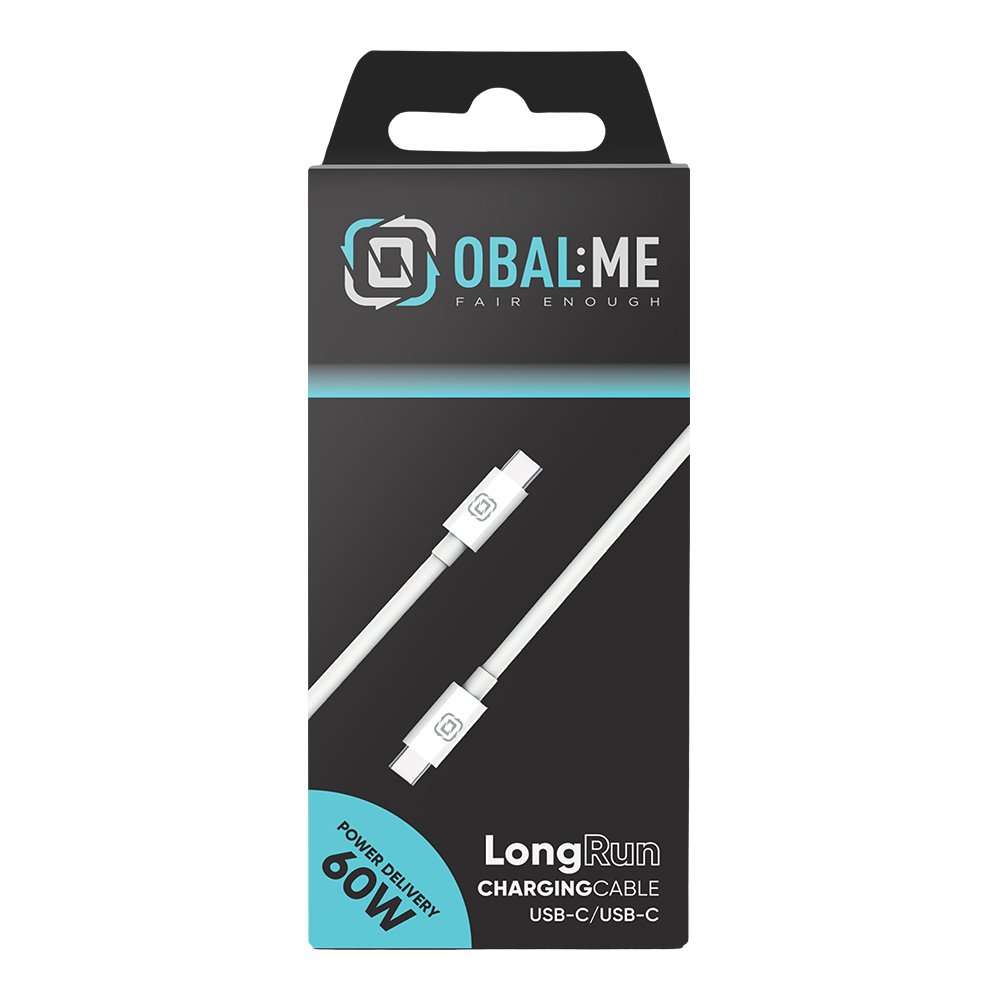 OBAL:ME LongRun USB-C/USB-C kabel 60W 1m White