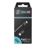OBAL:ME Super Fast USB-C/USB-C Pletený kabel 60W 1m Black