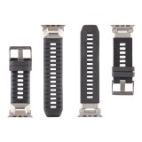 Tactical Tough Band pro Apple Watch Ultra Black/Silver