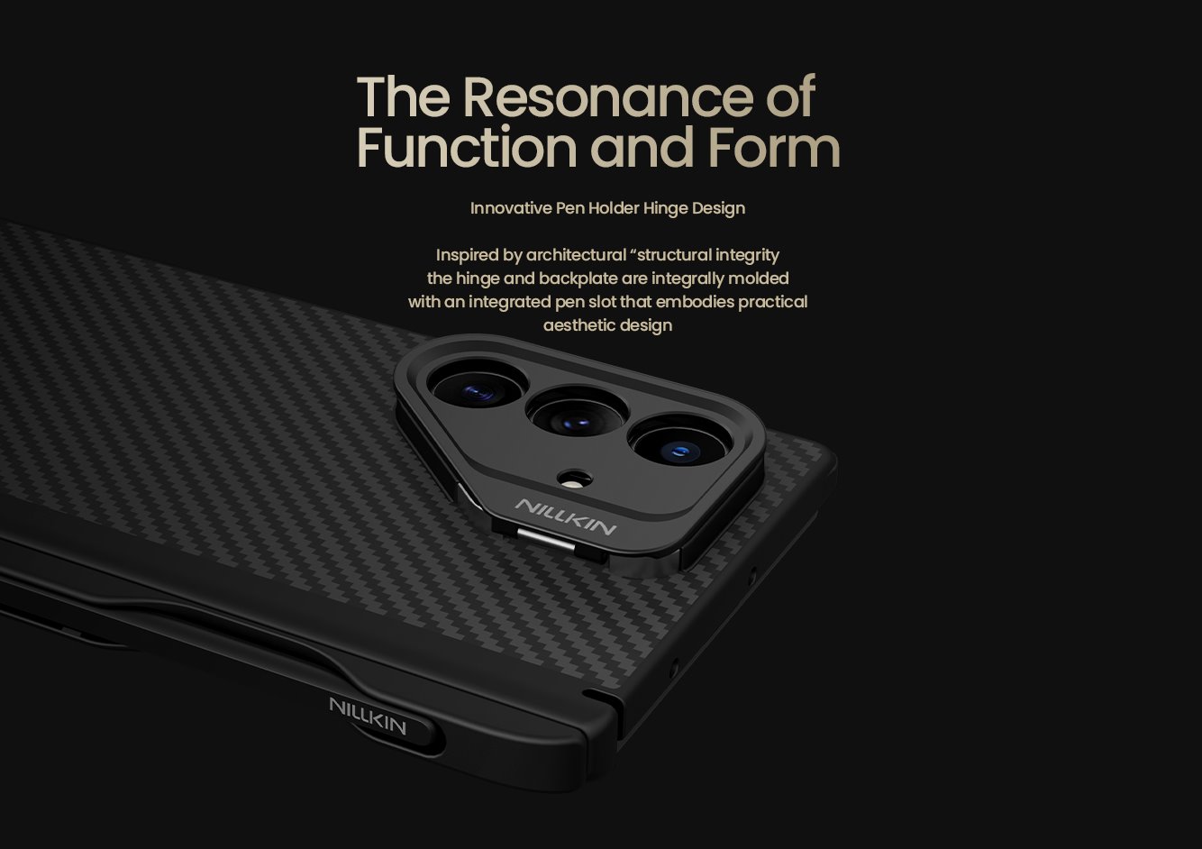 Nillkin CarboProp Aramid Magnetic Pen Slot Zadní Kryt pro Samsung Galaxy Z Fold 7 Black