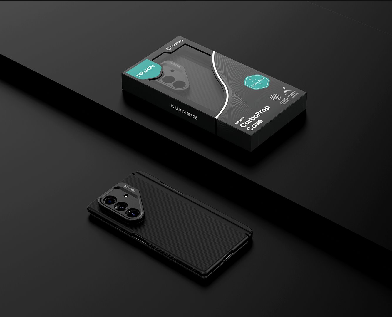 Nillkin CarboProp Aramid Magnetic Pen Slot Zadní Kryt pro Samsung Galaxy Z Fold 7 Black