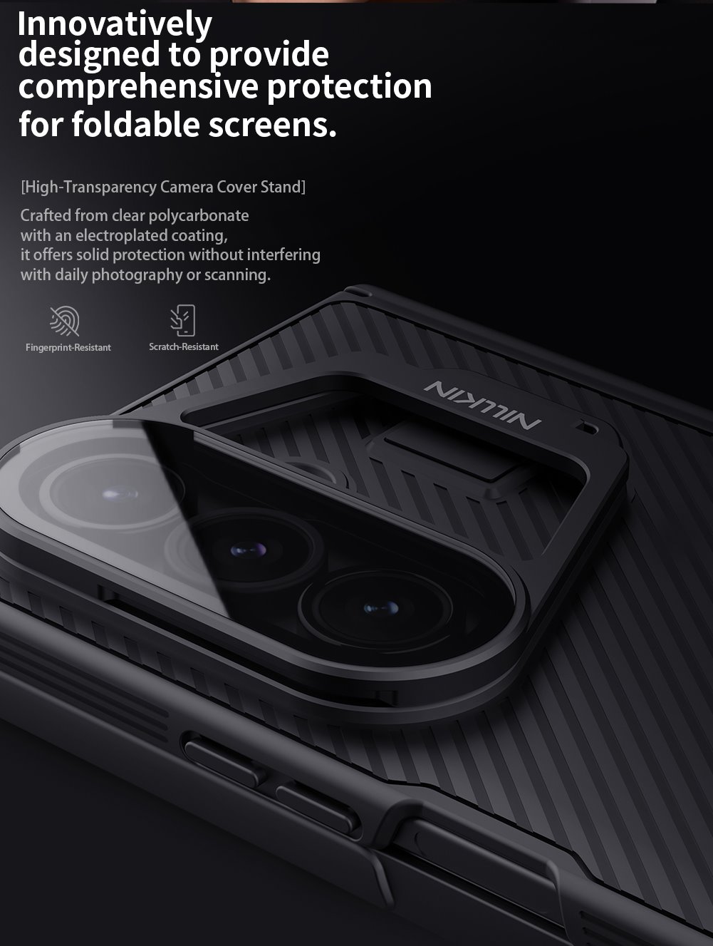 Nillkin CamShield Prop (Transparent Lens) Zadní Kryt pro Samsung Galaxy Z Fold 7 Black