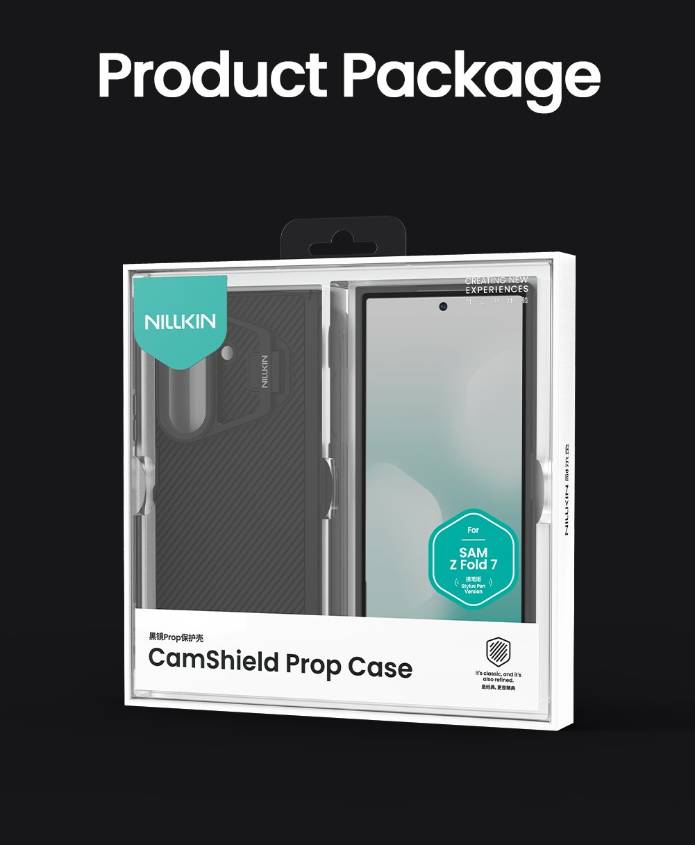 Nillkin CamShield Prop Pen Slot (Transparent Lens) Zadní Kryt pro Samsung Galaxy Z Fold 7 Black