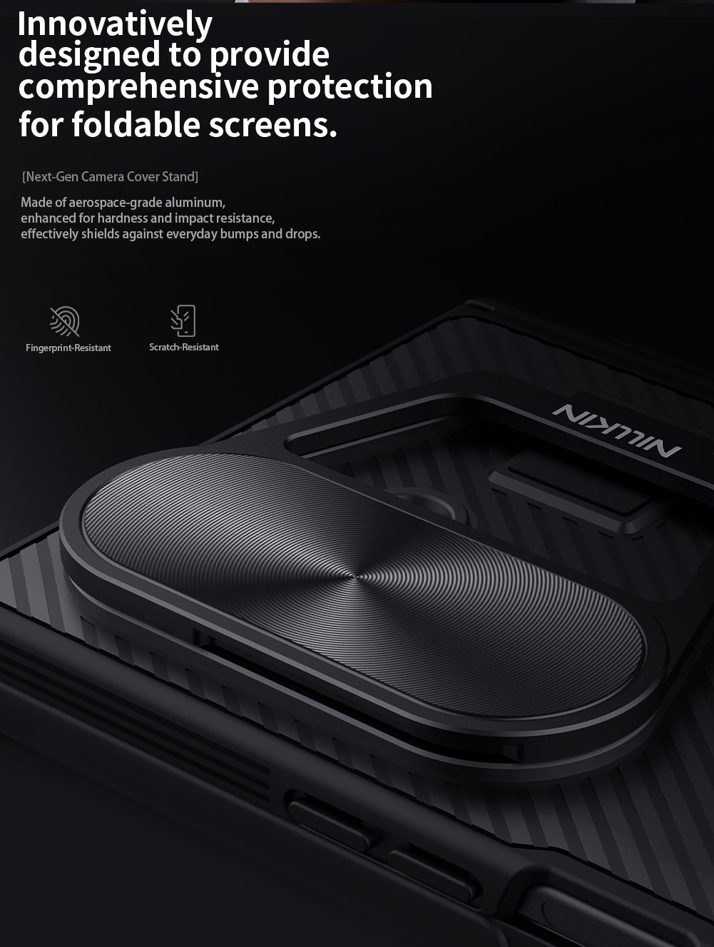 Nillkin CamShield Prop Pen Slot Zadní Kryt pro Samsung Galaxy Z Fold 7 Black